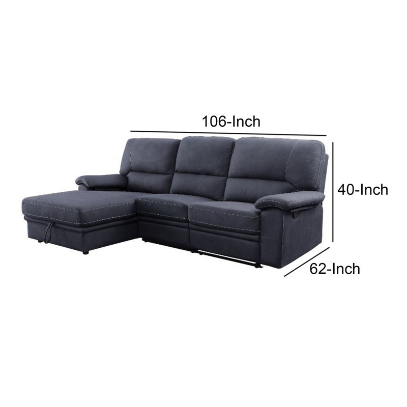 Latitude Run® Yuma 106" Wide Left Hand Facing Reclining Sofa & Chaise Wayfair